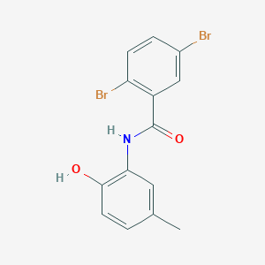 molecular formula C14H11Br2NO2 B290604 2,5-dibromo-N-(2-hydroxy-5-methylphenyl)benzamide 
