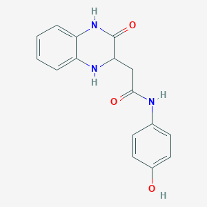 molecular formula C16H15N3O3 B2906042 N-(4-hydroxyphenyl)-2-(3-oxo-2,4-dihydro-1H-quinoxalin-2-yl)acetamide CAS No. 342615-37-6