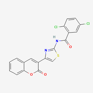 molecular formula C19H10Cl2N2O3S B2906043 2,5-二氯-N-[4-(2-氧代-2H-色满-3-基)-1,3-噻唑-2-基]苯甲酰胺 CAS No. 313470-05-2
