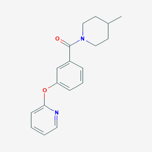 molecular formula C18H20N2O2 B2906052 2-[3-(4-Methylpiperidine-1-carbonyl)phenoxy]pyridine CAS No. 1706339-19-6