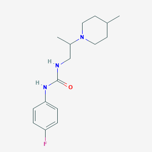 molecular formula C16H24FN3O B2906053 1-(4-Fluorophenyl)-3-(2-(4-methylpiperidin-1-yl)propyl)urea CAS No. 941909-18-8