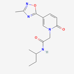 molecular formula C14H18N4O3 B2906055 N-(sec-butyl)-2-[5-(3-methyl-1,2,4-oxadiazol-5-yl)-2-oxopyridin-1(2H)-yl]acetamide CAS No. 1396709-57-1