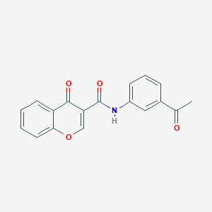 molecular formula C18H13NO4 B2906057 N-(3-acetylphenyl)-4-oxo-4H-chromene-3-carboxamide CAS No. 477555-28-5
