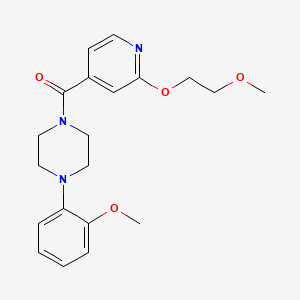 molecular formula C20H25N3O4 B2906069 (2-(2-Methoxyethoxy)pyridin-4-yl)(4-(2-methoxyphenyl)piperazin-1-yl)methanone CAS No. 2034429-79-1