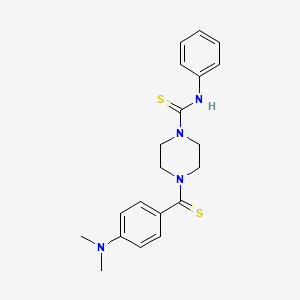 4-[4-(dimethylamino)benzenecarbothioyl]-N-phenylpiperazine-1-carbothioamide