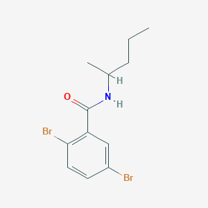 molecular formula C12H15Br2NO B290608 2,5-dibromo-N-(1-methylbutyl)benzamide 