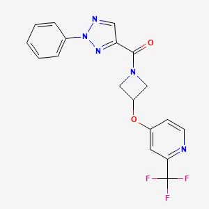 (2-Phenyltriazol-4-yl)-[3-[2-(trifluoromethyl)pyridin-4-yl]oxyazetidin-1-yl]methanone