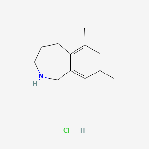 molecular formula C12H18ClN B2906094 6,8-dimethyl-2,3,4,5-tetrahydro-1H-2-benzazepine hydrochloride CAS No. 1553078-88-8