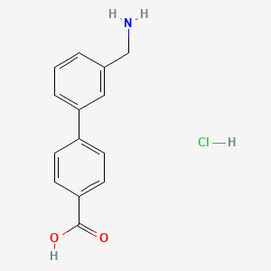 molecular formula C14H14ClNO2 B2906097 4-[3-(Aminomethyl)phenyl]benzoic acid hydrochloride CAS No. 259807-79-9