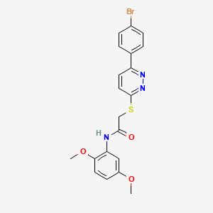 molecular formula C20H18BrN3O3S B2906098 2-((6-(4-bromophenyl)pyridazin-3-yl)thio)-N-(2,5-dimethoxyphenyl)acetamide CAS No. 872694-86-5