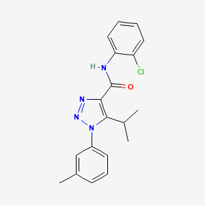 molecular formula C19H19ClN4O B2906099 N-(2-chlorophenyl)-1-(3-methylphenyl)-5-(propan-2-yl)-1H-1,2,3-triazole-4-carboxamide CAS No. 954762-42-6