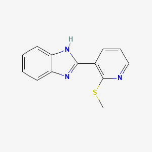 molecular formula C13H11N3S B2906101 2-(2-methylsulfanylpyridin-3-yl)-1H-benzimidazole CAS No. 143426-38-4