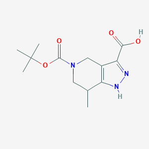 5-Tert-butoxycarbonyl-7-methyl-2,4,6,7-tetrahydropyrazolo[4,3-c]pyridine-3-carboxylic acid