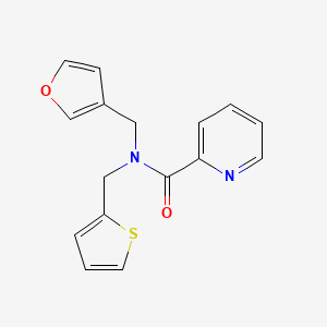 molecular formula C16H14N2O2S B2906106 N-(furan-3-ylmethyl)-N-(thiophen-2-ylmethyl)picolinamide CAS No. 1428375-50-1