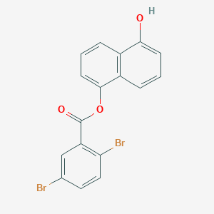 molecular formula C17H10Br2O3 B290611 5-Hydroxy-1-naphthyl 2,5-dibromobenzoate 