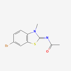 molecular formula C10H9BrN2OS B2906111 N-(6-bromo-3-methyl-1,3-benzothiazol-2-ylidene)acetamide CAS No. 313660-09-2
