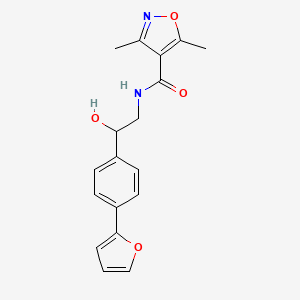 molecular formula C18H18N2O4 B2906113 N-{2-[4-(furan-2-yl)phenyl]-2-hydroxyethyl}-3,5-dimethyl-1,2-oxazole-4-carboxamide CAS No. 2097902-59-3
