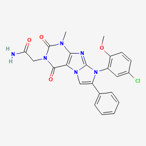 2-(8-(5-chloro-2-methoxyphenyl)-1-methyl-2,4-dioxo-7-phenyl-1H-imidazo[2,1-f]purin-3(2H,4H,8H)-yl)acetamide