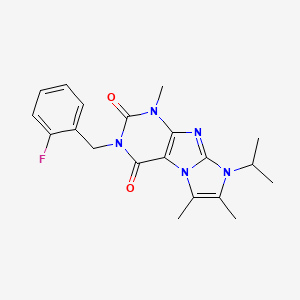 2-[(2-Fluorophenyl)methyl]-4,7,8-trimethyl-6-propan-2-ylpurino[7,8-a]imidazole-1,3-dione