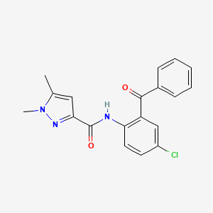 N-(2-benzoyl-4-chlorophenyl)-1,5-dimethyl-1H-pyrazole-3-carboxamide