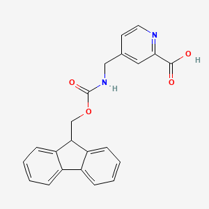 molecular formula C22H18N2O4 B2906133 4-[({[(9H-fluoren-9-yl)methoxy]carbonyl}amino)methyl]pyridine-2-carboxylic acid CAS No. 2137567-16-7