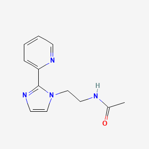 molecular formula C12H14N4O B2906136 N-(2-(2-(pyridin-2-yl)-1H-imidazol-1-yl)ethyl)acetamide CAS No. 2034505-14-9