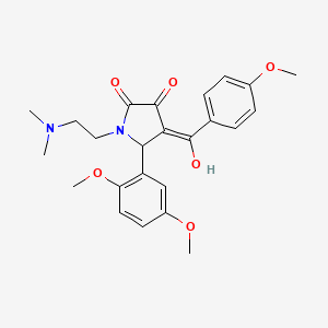 molecular formula C24H28N2O6 B2906138 5-(2,5-dimethoxyphenyl)-1-(2-(dimethylamino)ethyl)-3-hydroxy-4-(4-methoxybenzoyl)-1H-pyrrol-2(5H)-one CAS No. 877794-48-4