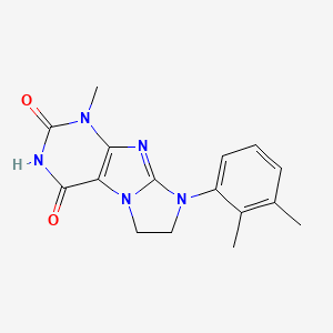 molecular formula C16H17N5O2 B2906139 8-(2,3-Dimethylphenyl)-1-methyl-1,3,5-trihydroimidazolidino[1,2-h]purine-2,4-d ione CAS No. 915888-05-0