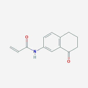 molecular formula C13H13NO2 B2906142 N-(8-oxo-5,6,7,8-tetrahydronaphthalen-2-yl)prop-2-enamide CAS No. 2459725-80-3
