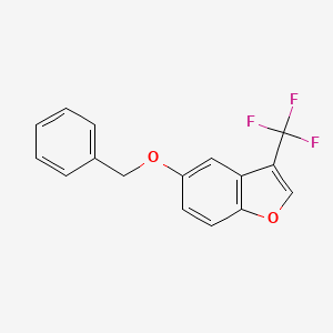 molecular formula C16H11F3O2 B2906149 5-(Benzyloxy)-3-(trifluoromethyl)benzofuran CAS No. 1394319-54-0