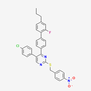 5-(4-Chlorophenyl)-4-(2'-fluoro-4'-propyl[1,1'-biphenyl]-4-yl)-2-[(4-nitrobenzyl)sulfanyl]pyrimidine