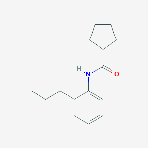 molecular formula C16H23NO B290616 N-(2-sec-butylphenyl)cyclopentanecarboxamide 