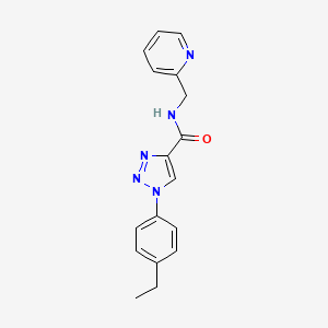 molecular formula C17H17N5O B2906165 1-(4-ethylphenyl)-N-(pyridin-2-ylmethyl)-1H-1,2,3-triazole-4-carboxamide CAS No. 951901-33-0