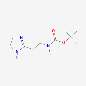 molecular formula C11H21N3O2 B2906169 Tert-butyl N-[2-(4,5-dihydro-1H-imidazol-2-yl)ethyl]-N-methylcarbamate CAS No. 2140316-76-1