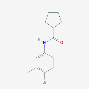 molecular formula C13H16BrNO B290617 N-(4-bromo-3-methylphenyl)cyclopentanecarboxamide 