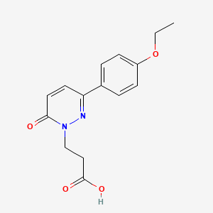 molecular formula C15H16N2O4 B2906175 3-[3-(4-ethoxyphenyl)-6-oxopyridazin-1(6H)-yl]propanoic acid CAS No. 1255785-01-3