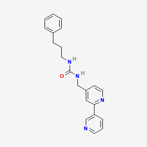 molecular formula C21H22N4O B2906177 1-([2,3'-Bipyridin]-4-ylmethyl)-3-(3-phenylpropyl)urea CAS No. 2034542-99-7