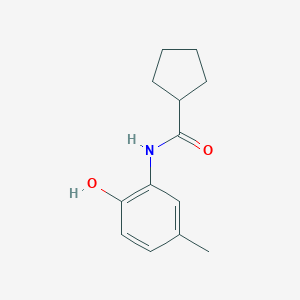 molecular formula C13H17NO2 B290618 N-(2-hydroxy-5-methylphenyl)cyclopentanecarboxamide 