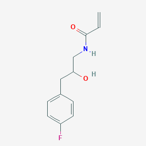 molecular formula C12H14FNO2 B2906183 N-[3-(4-Fluorophenyl)-2-hydroxypropyl]prop-2-enamide CAS No. 2361638-63-1
