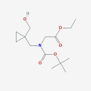 Ethyl 2-((tert-butoxycarbonyl)((1-(hydroxymethyl)cyclopropyl)methyl)amino)acetate