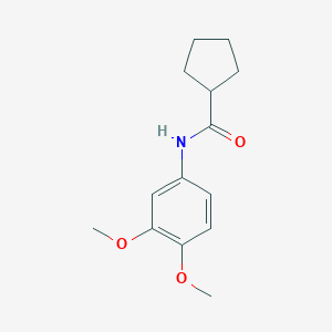 molecular formula C14H19NO3 B290619 N-(3,4-dimethoxyphenyl)cyclopentanecarboxamide 