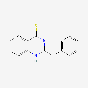 molecular formula C15H12N2S B2906198 2-Benzyl-4-quinazolinethiol CAS No. 85690-42-2