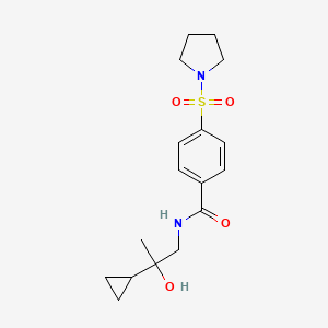 molecular formula C17H24N2O4S B2906200 N-(2-cyclopropyl-2-hydroxypropyl)-4-(pyrrolidin-1-ylsulfonyl)benzamide CAS No. 1286712-12-6