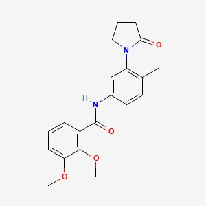 molecular formula C20H22N2O4 B2906202 2,3-dimethoxy-N-(4-methyl-3-(2-oxopyrrolidin-1-yl)phenyl)benzamide CAS No. 941957-19-3