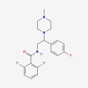 molecular formula C20H22F3N3O B2906203 2,6-difluoro-N-(2-(4-fluorophenyl)-2-(4-methylpiperazin-1-yl)ethyl)benzamide CAS No. 898414-37-4