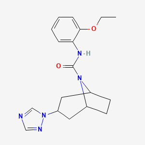 (1R,5S)-N-(2-ethoxyphenyl)-3-(1H-1,2,4-triazol-1-yl)-8-azabicyclo[3.2.1]octane-8-carboxamide
