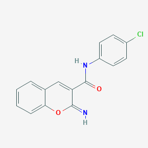 molecular formula C16H11ClN2O2 B2906225 N-(4-chlorophenyl)-2-imino-2H-chromene-3-carboxamide CAS No. 52218-03-8