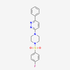 3-{4-[(4-Fluorophenyl)sulfonyl]piperazino}-6-phenylpyridazine