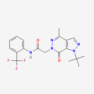 2-(1-(tert-butyl)-4-methyl-7-oxo-1H-pyrazolo[3,4-d]pyridazin-6(7H)-yl)-N-(2-(trifluoromethyl)phenyl)acetamide