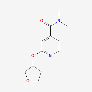 molecular formula C12H16N2O3 B2906254 N,N-dimethyl-2-((tetrahydrofuran-3-yl)oxy)isonicotinamide CAS No. 2034388-11-7